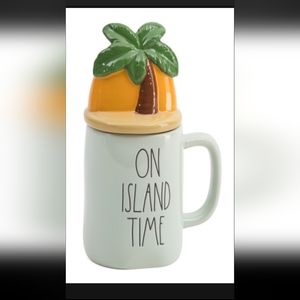 Rae Dunn On Island Time mug with lid
